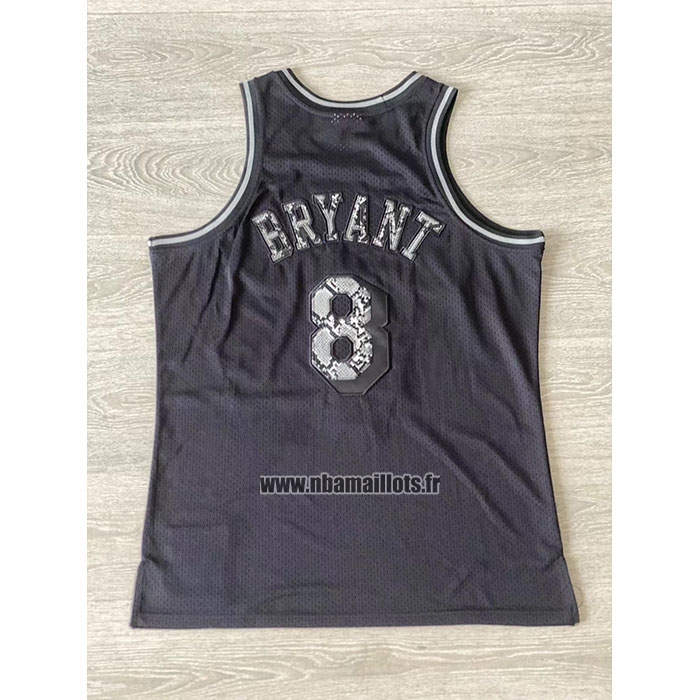 Maillot Los Angeles Lakers Kobe Bryant NO 8 Swingman Mitchell & Ness 1996-97 Noir